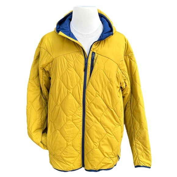 Duluth Jackets Men's Agiloft Hooded Jacket in Yellow &‎ Blue Size: L Tall